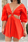 Vestido curto com no Lanca Perfume